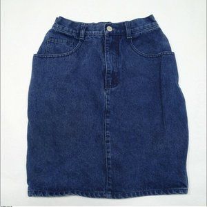Vintage JORDACHE Size 4 Blue Denim Pencill Skirt